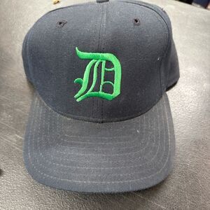 Vintage New Era Pro Model Detroit Tigers Hat Green D Logo Fitted 7½ Made in USA